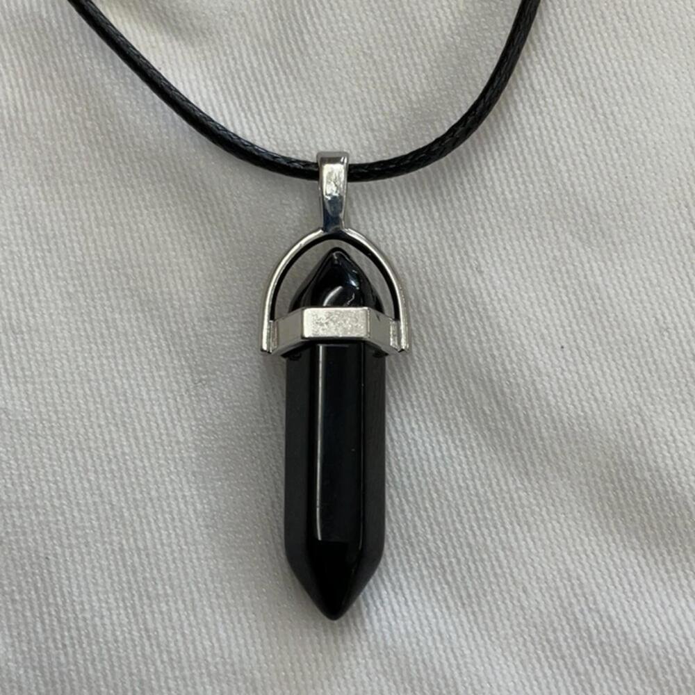 Mens black 3 piece jewelry set, watch necklace and bracelet New - Picture 3 of 7